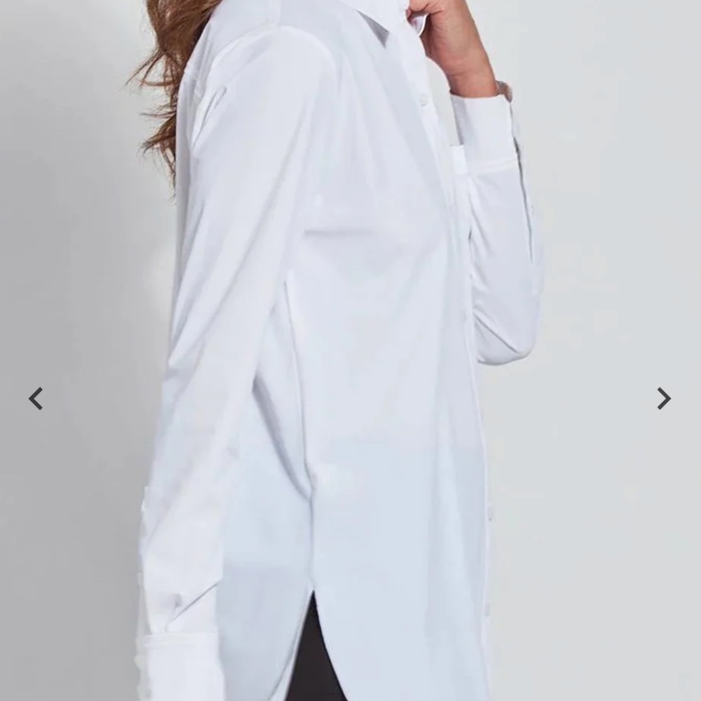 Lysse Schiffer Button Down Shirt Size XS in white color